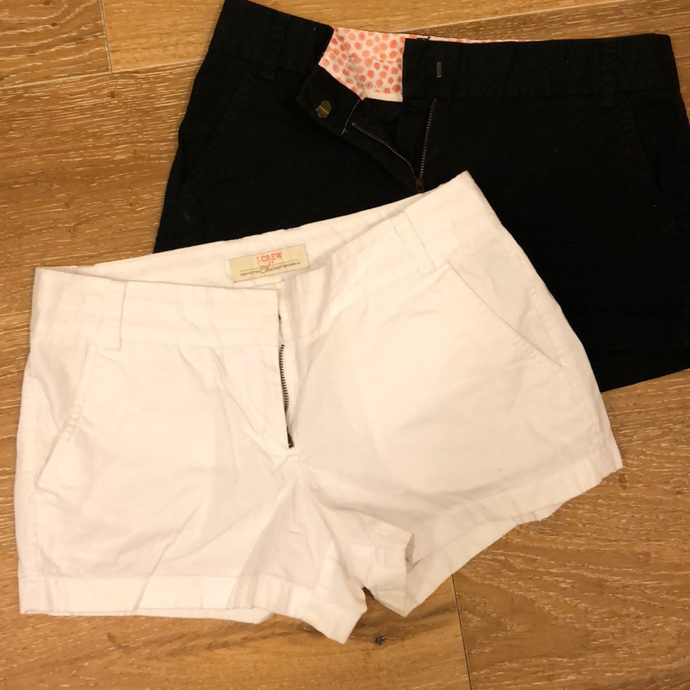 *TWO* pairs J. Crew chino shorts